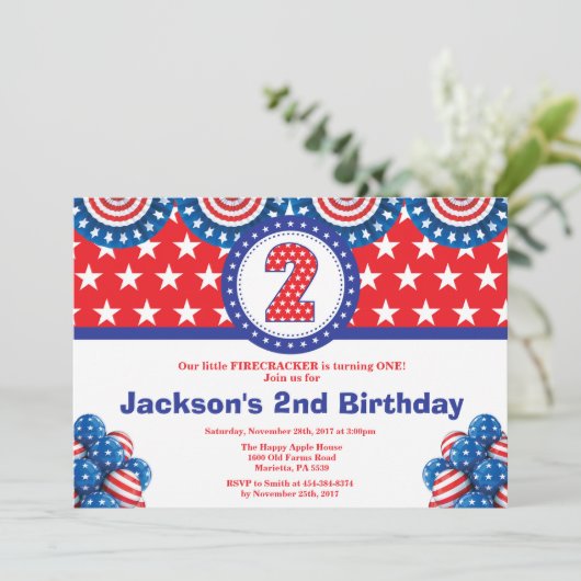 4e van de tweede uitnodiging van de Tweede verjaar (Staand voorkant)