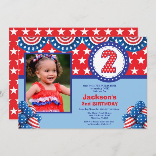 4e van de tweede uitnodiging van de Tweede verjaar (Voorkant / Achterkant)