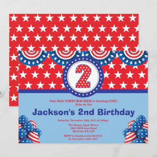 4e van de tweede uitnodiging van de Tweede verjaar (Voorkant / Achterkant)