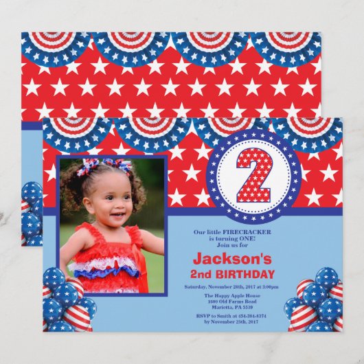 4e van de tweede uitnodiging van de Tweede verjaar (Voorkant / Achterkant)