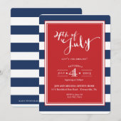 4e van de uitnodiging van de partij van JULI (Voorkant / Achterkant)