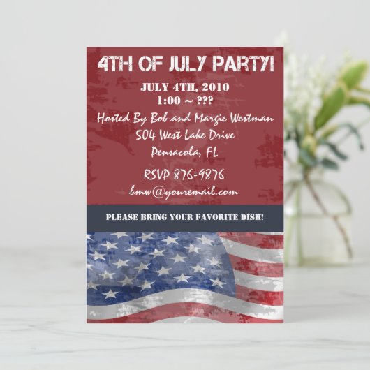 4e van de uitnodigingen van juli (Staand voorkant)