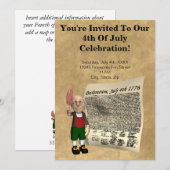 4e van de uitnodigingen van juli (Voorkant / Achterkant)