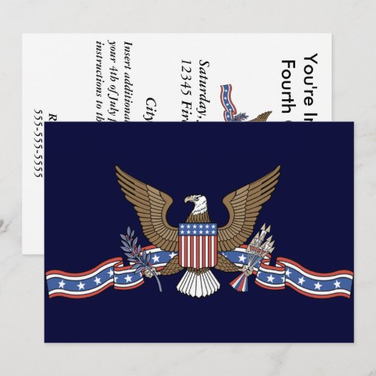 4e van de uitnodigingen van juli (Voorkant / Achterkant)