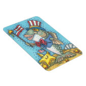 4E VAN JULI PATRIOTISCHE VIS & STARFISH MAGNET Lg. Magneet (Rechterzijde)