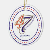 4e van juli tekst ontwerp ornament (Links)