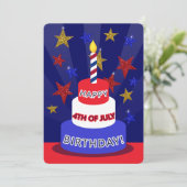 4e van JULY Happy Birthday | Twee zielen Kaart (Staand voorkant)