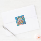 4E VAN JULY HOOT OWL, BIRD STICKERS Square *Databl (Envelop)