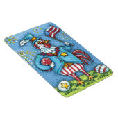 4E VAN JULY ROOSTER, FUNNY PATRIOTIC CHICKEN MAGNEET (Rechterzijde)