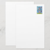 4E VAN JULY ROOSTER, PATRIOTISCHE CHICKEN STATIONE BRIEFPAPIER (Voorkant / Achterkant)