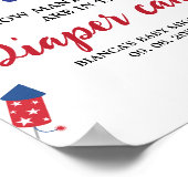 4e van Luier taart gissen Baby shower Spel Poster (Hoek)