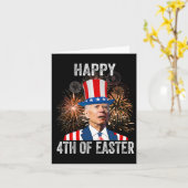 4e van paasmakerij, leuk 4 juli anti - Joe Bid Kaart (Gele Bloem)