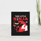 4e Verjaardag 4 Jaar Oud Kinder Feest Little Ninja Kaart (Voorkant)