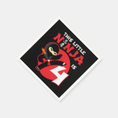 4e Verjaardag 4 Jaar Oud Kinder Feest Little Ninja Servet (Hoek)