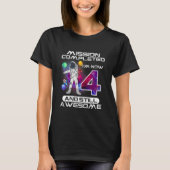 4e verjaardag Astronaut Space 4 jaar oud bday T-shirt (Voorkant)