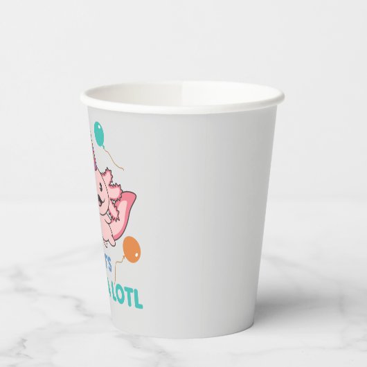 4e verjaardag Axolotl 4 jaar oude, zoete Axolotls Papieren Bekers (Links)