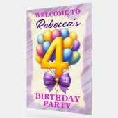 4e verjaardag ballon thema acryl bord (Hoek)