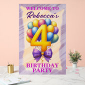 4e verjaardag ballon thema acryl bord (Huwelijk)