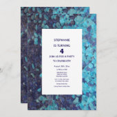 4e Verjaardag Blauwe Edelsteen Agaat Custom Age Kaart (Voorkant / Achterkant)