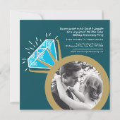 4e verjaardag blauwe topaas ring foto's kaart (Achterkant)