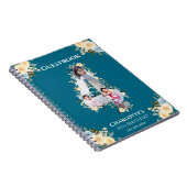 4e verjaardag Blauwgroen Foto Geel Bloedgastboek Notitieboek (Rechterzijde)