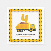 4e Verjaardag Bouw Party Servetten (Voorkant)