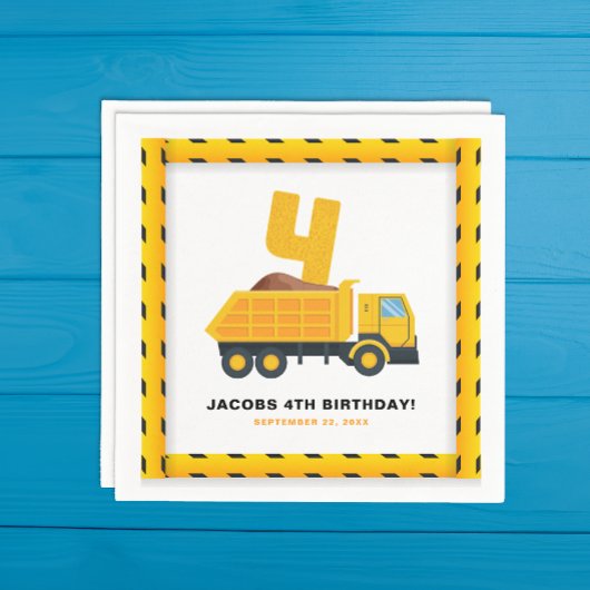 4e Verjaardag Bouw Party Servetten