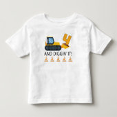 4e verjaardag bouw T-shirt – Gele dumper (Voorkant)