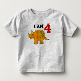 4e verjaardag cadeau, dinosaurus Triceratops Kinder Shirts