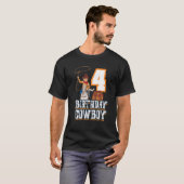 4e verjaardag Cowboy Cowboy Horse Riding Rodeo Equ T-shirt (Voorkant volledig)