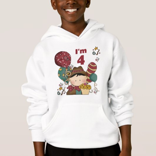 4e verjaardag Cowboy Tshirts en geschenken (Voorkant)