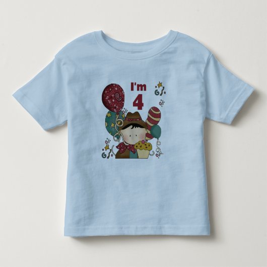 4e verjaardag Cowboy Tshirts en geschenken (Voorkant)