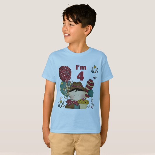 4e verjaardag Cowboy Tshirts en geschenken (Voorkant volledig)