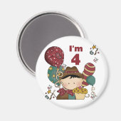 4e verjaardag Cowboy Tshirts en geschenken Magneet (Voorkant / Achterkant)