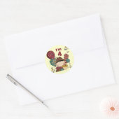 4e verjaardag Cowboy Tshirts en geschenken Ronde Sticker (Envelop)