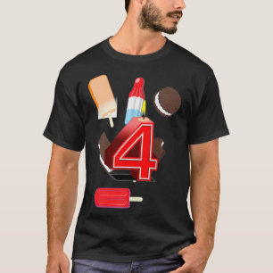 4e verjaardag crème ijs crème crème i m 4 bday icr t-shirt