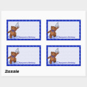 4e Verjaardag Dancing Beer Scrapbook Rechthoekige Sticker (Vel)