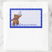 4e Verjaardag Dancing Beer Scrapbook Rechthoekige Sticker (Tas)
