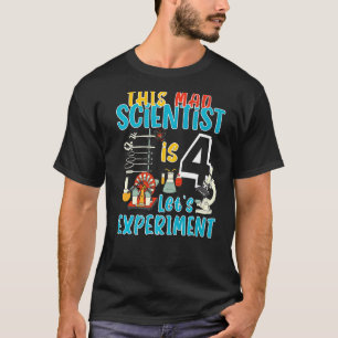 4e verjaardag Deze gekke wetenschapper is 4 Laten  T-shirt