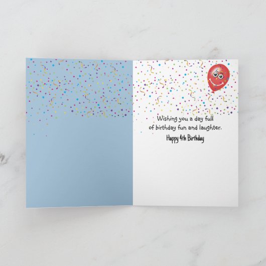 4e verjaardag Duck dansen in een regenplas Kaart (Binnen)