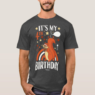 4e verjaardag eekhoorn t-shirt