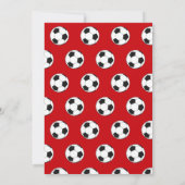 4e Verjaardag Feest Voetbal Rode Jongens Sport Kaart (Achterkant)