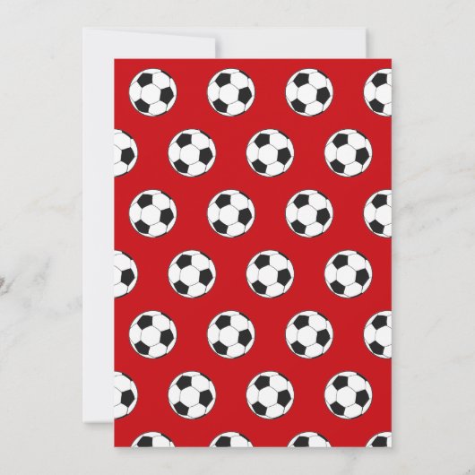 4e Verjaardag Feest Voetbal Rode Jongens Sport Kaart (Achterkant)