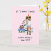 4e verjaardag fotokaart kaart (Gele Bloem)