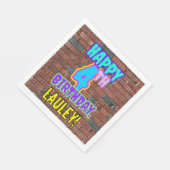 4e verjaardag ~ Fun, door Urban Graffiti geïnspire Servet (Hoek)