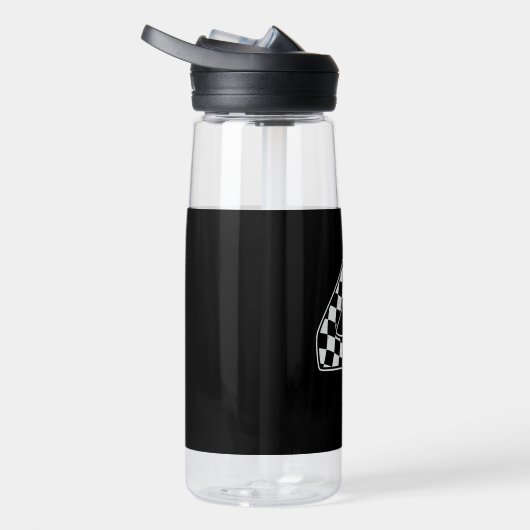 4e verjaardag geruite nummer 4 auto race vlag waterfles (Rechts)