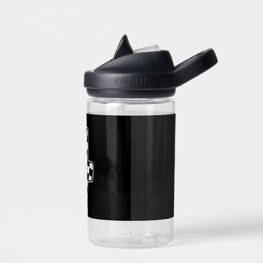 4e verjaardag geruite nummer 4 auto race vlag waterfles (Links)