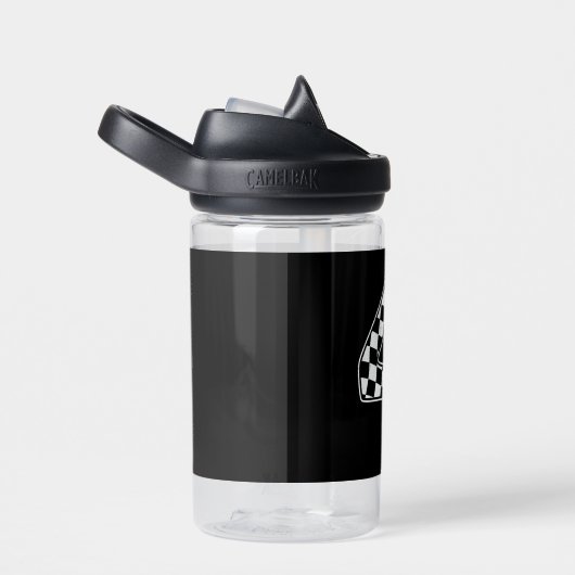 4e verjaardag geruite nummer 4 auto race vlag waterfles (Rechts)