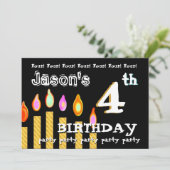 4e verjaardag Gold Candle CustomTemplate Kaart (Staand voorkant)