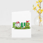 4e verjaardag golfthema 4 jaar oude Kinder sport d Kaart (Gele Bloem)